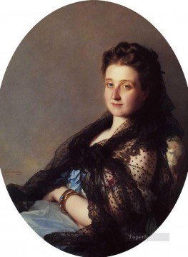 フランツ・クサヴァー・ウィンターハルター Painting - 貴婦人の肖像 フランツ・クサヴァー・ウィンターハルター